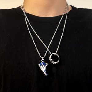 Sneaker and Ring pendant Necklace
